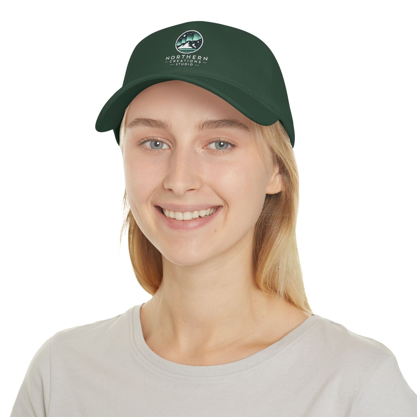 Northern Creations Studio Low-Profile Baseball Cap — Minimal Aurora Logo Hat