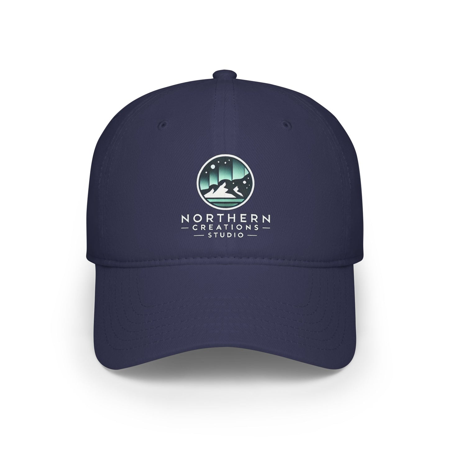 Northern Creations Studio Low-Profile Baseball Cap — Minimal Aurora Logo Hat
