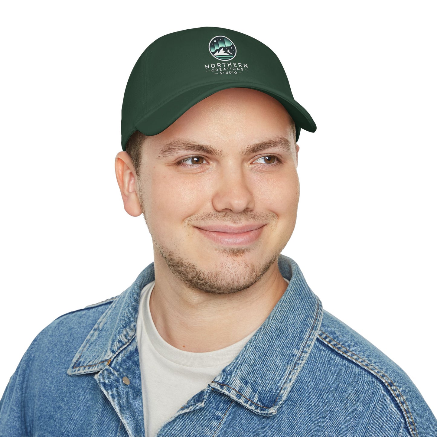 Northern Creations Studio Low-Profile Baseball Cap — Minimal Aurora Logo Hat