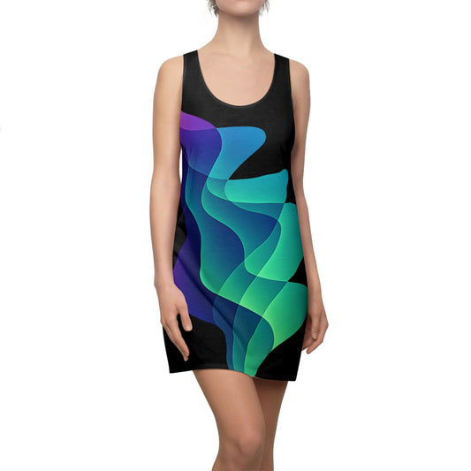 Northern Lights - Women's Cut & Sew Racerback Dress (AOP)