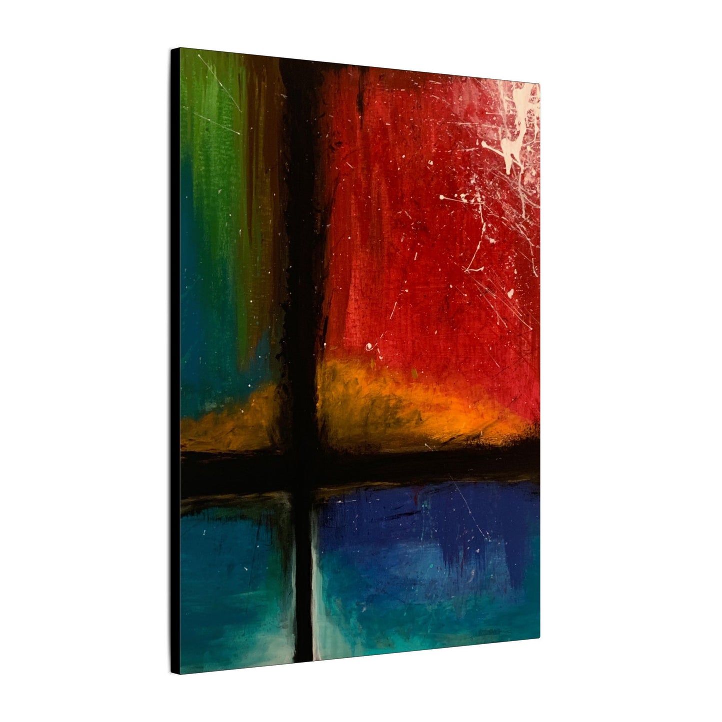 Abstract Windowpane Canvas Print — Colorful Modern Wall Art