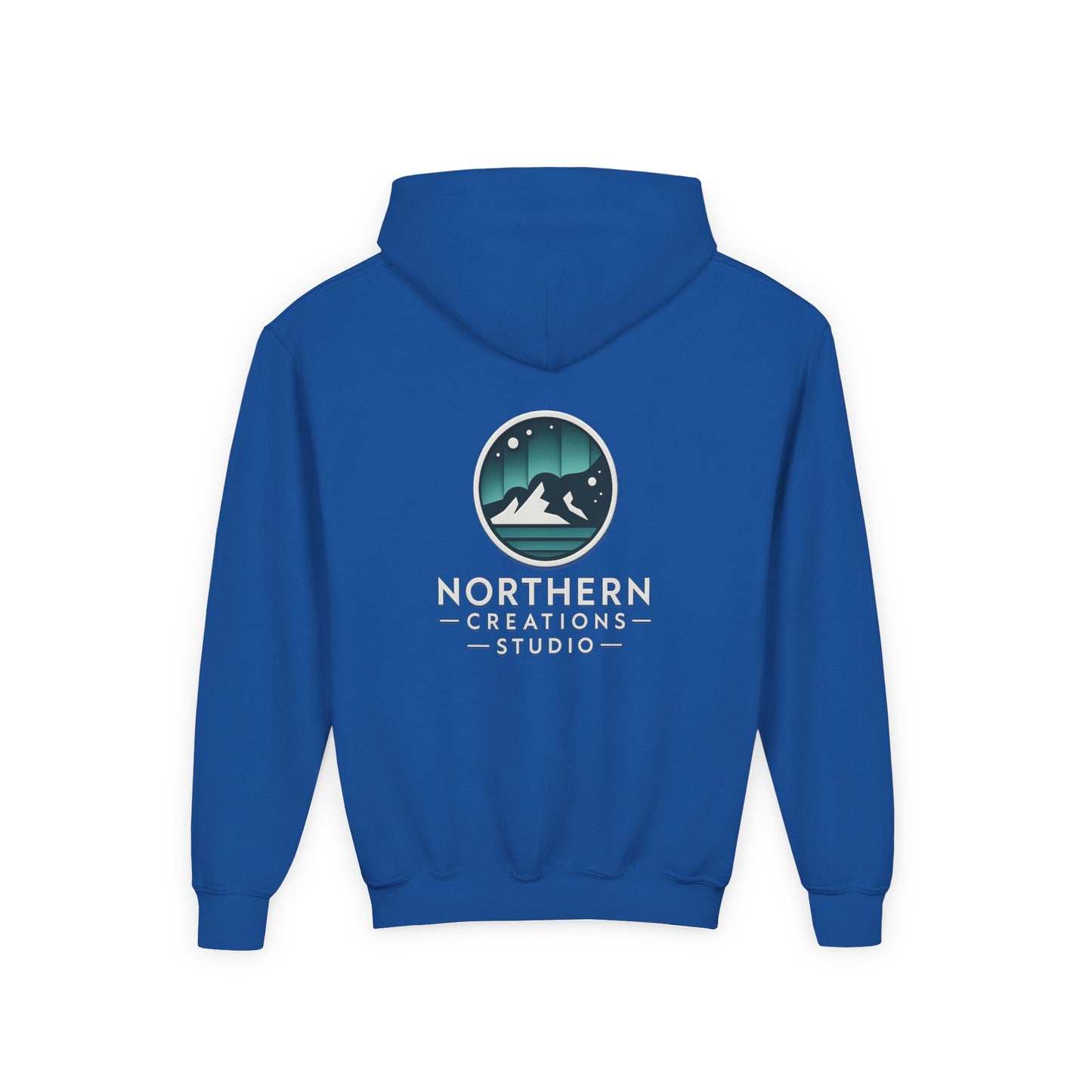 Youth Hoodie — Northern Creations Studio Logo Sweatshirt (Aurora Mountain Design)