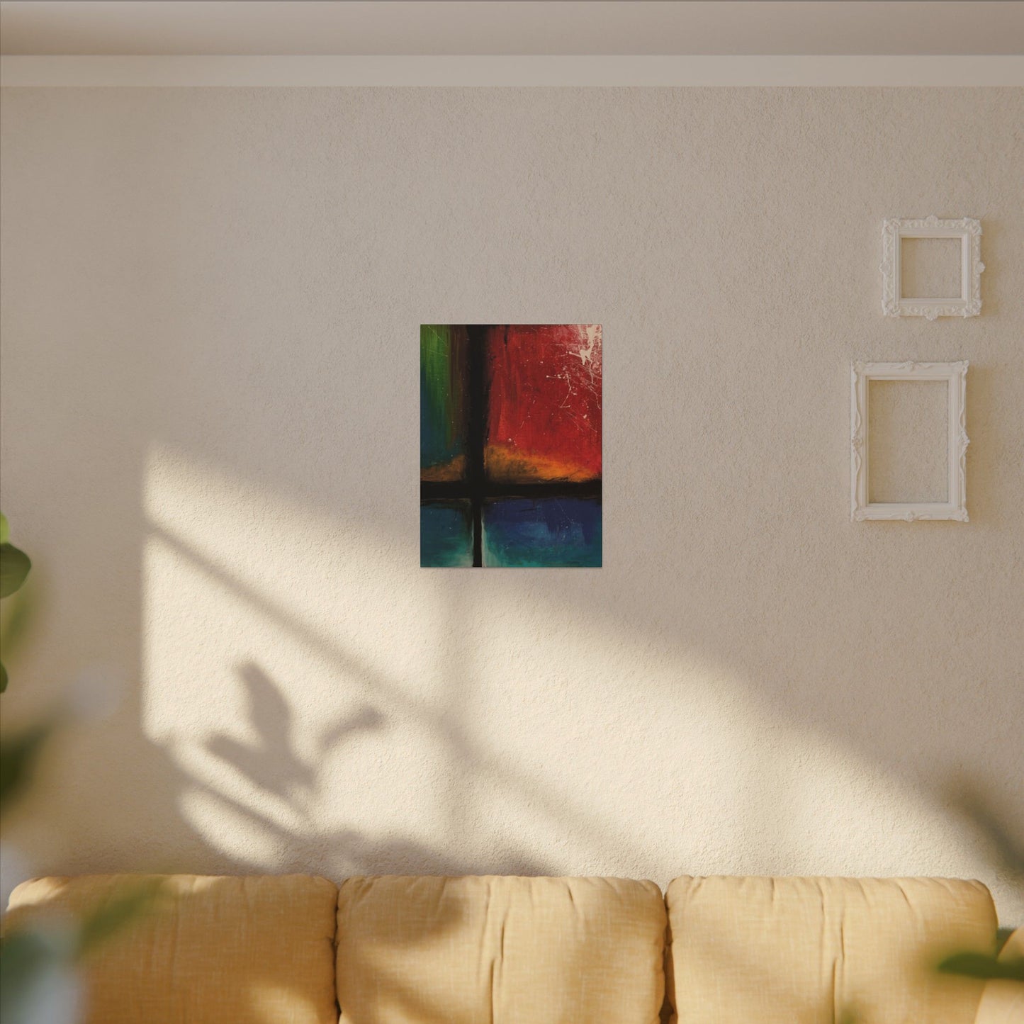 Abstract Windowpane Canvas Print — Colorful Modern Wall Art
