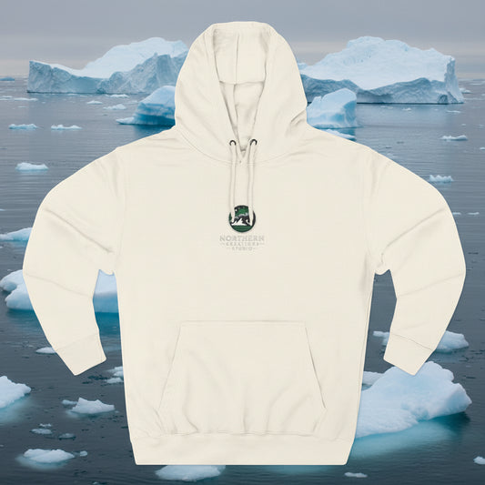 Northern Woods Comfort Hoodie – Small Forest Logo Fleece Hoodie