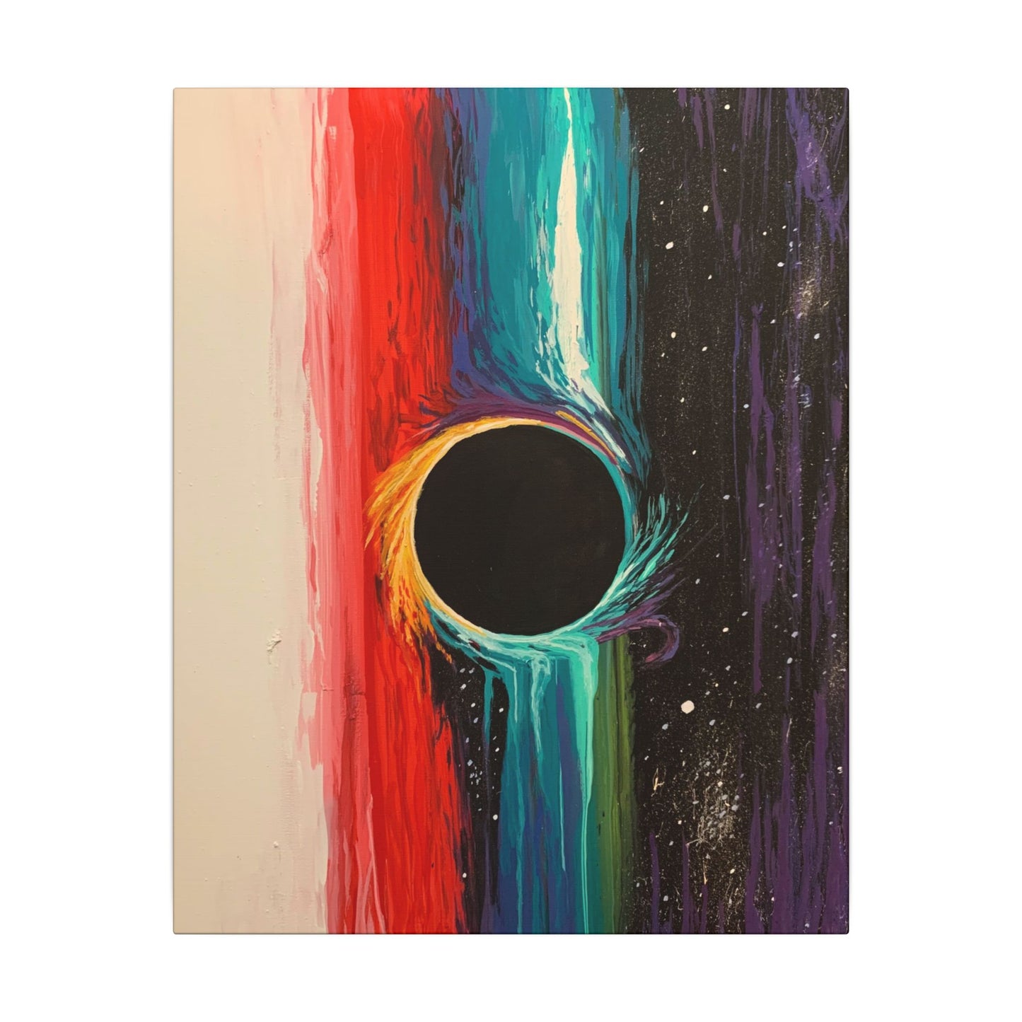 Abstract Eclipse Canvas Print – Colorful Surreal Wall Art