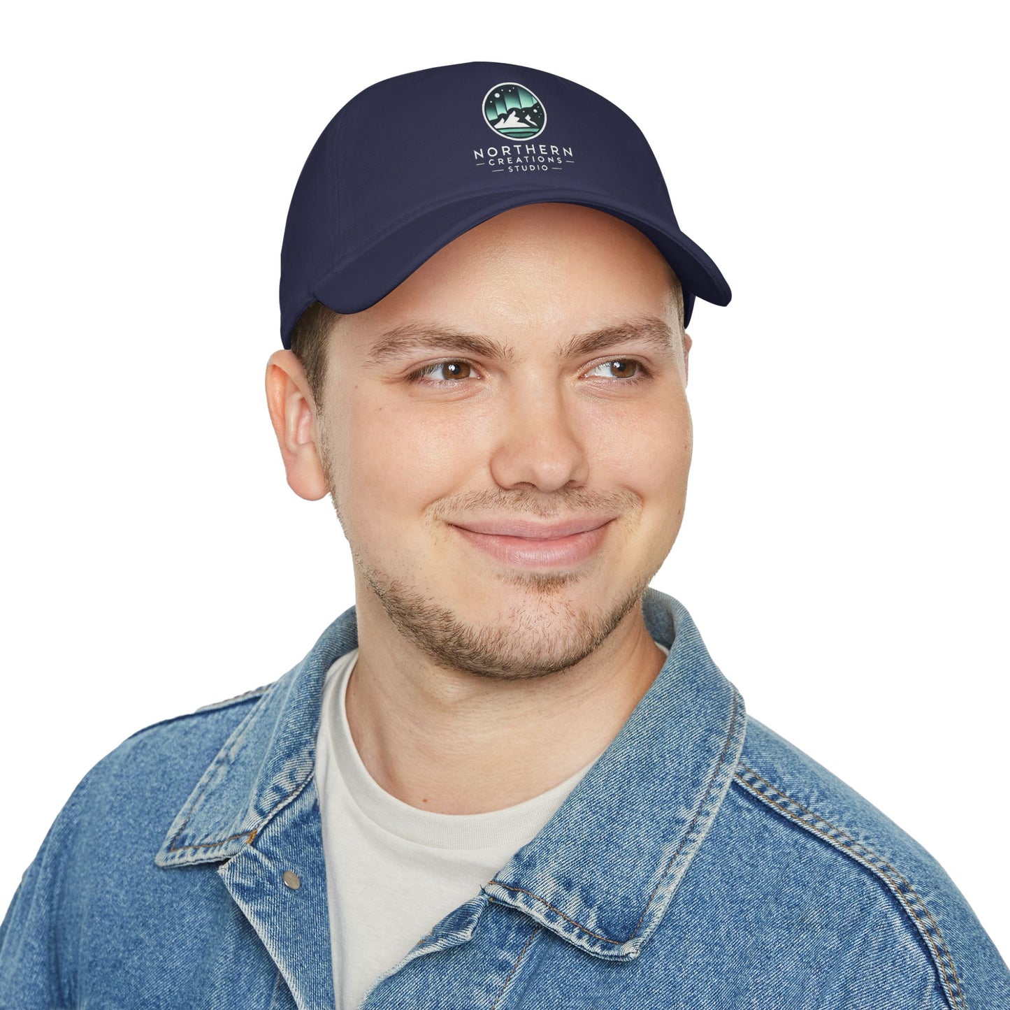Northern Creations Studio Low-Profile Baseball Cap — Minimal Aurora Logo Hat