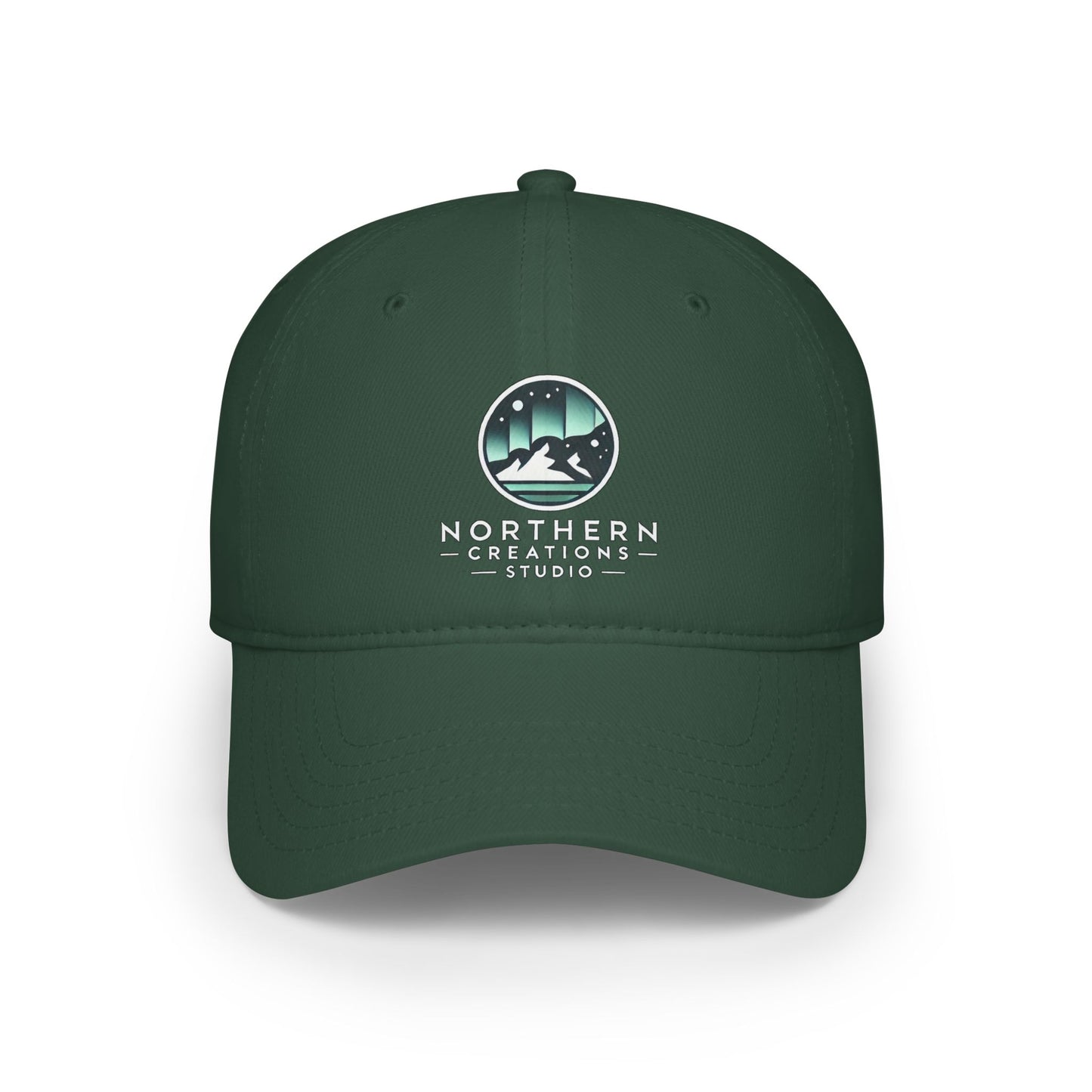 Northern Creations Studio Low-Profile Baseball Cap — Minimal Aurora Logo Hat