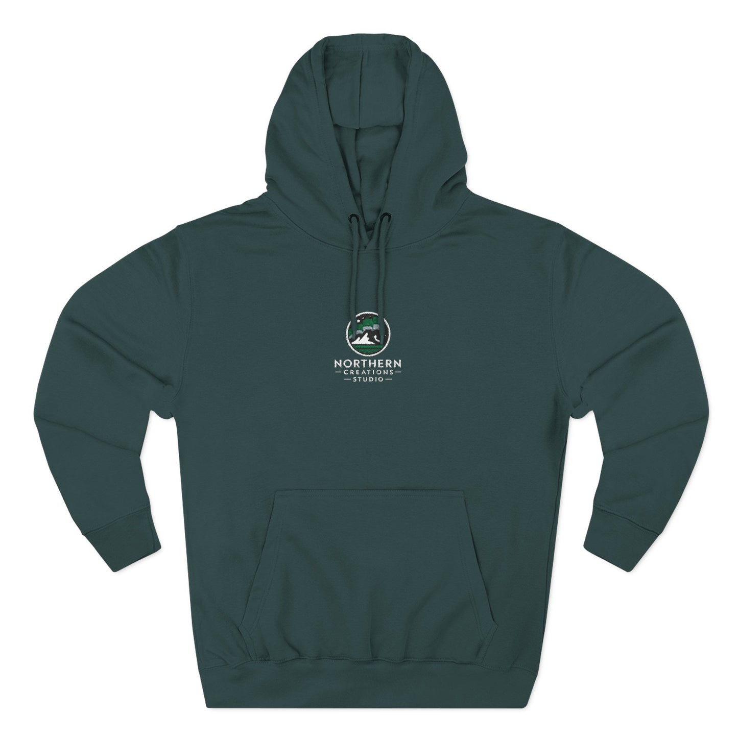 Northern Woods Comfort Hoodie – Small Forest Logo Fleece Hoodie