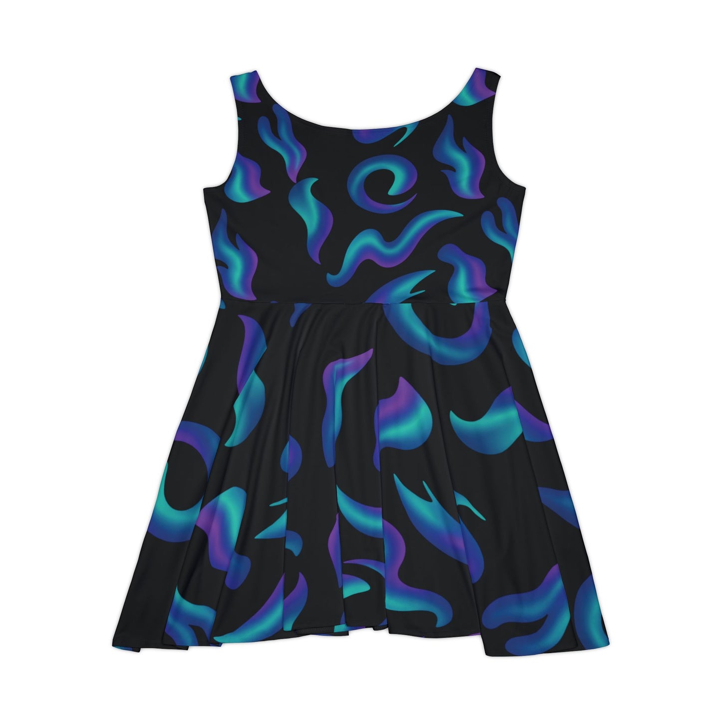 Abstract Northern Lights Skater Dress