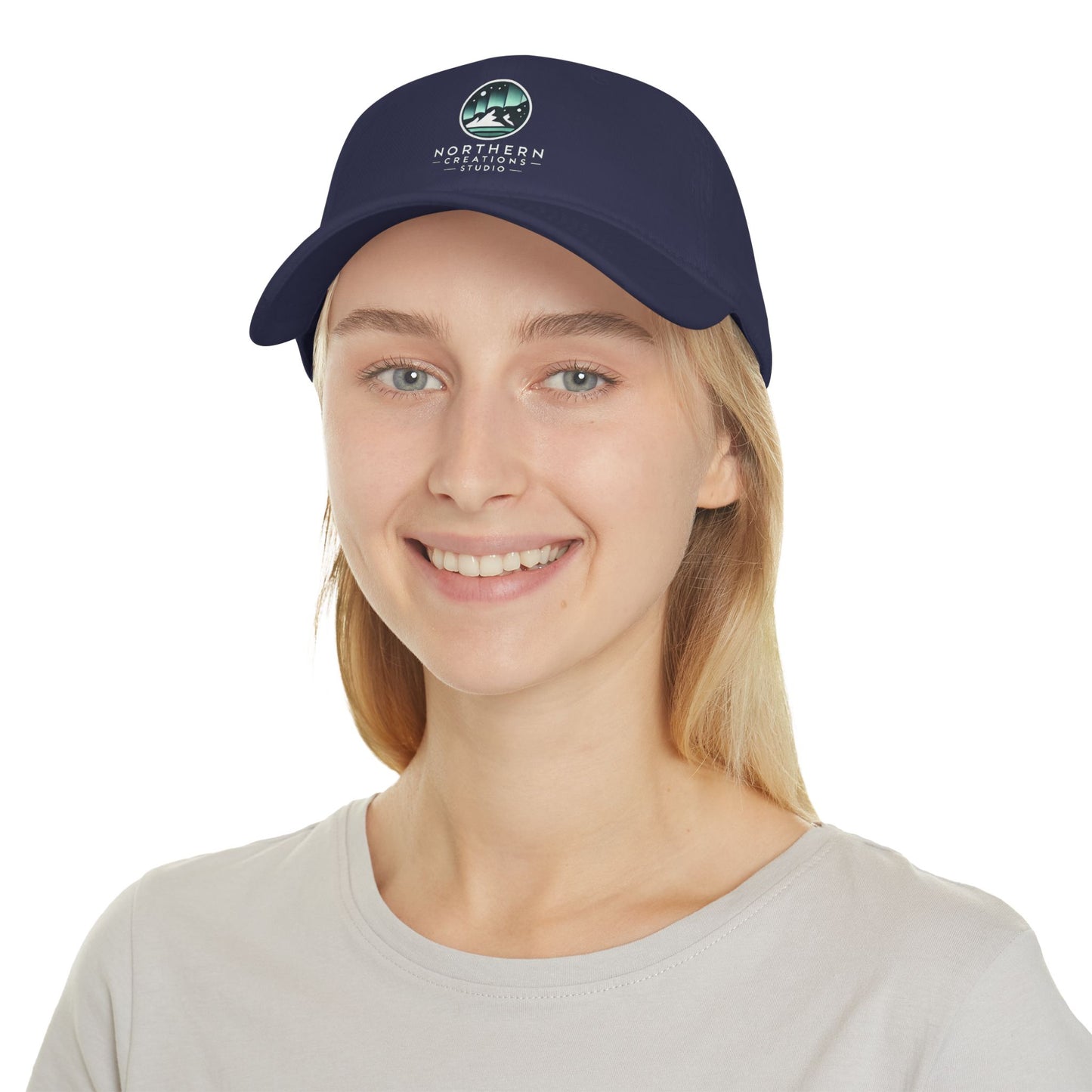 Northern Creations Studio Low-Profile Baseball Cap — Minimal Aurora Logo Hat