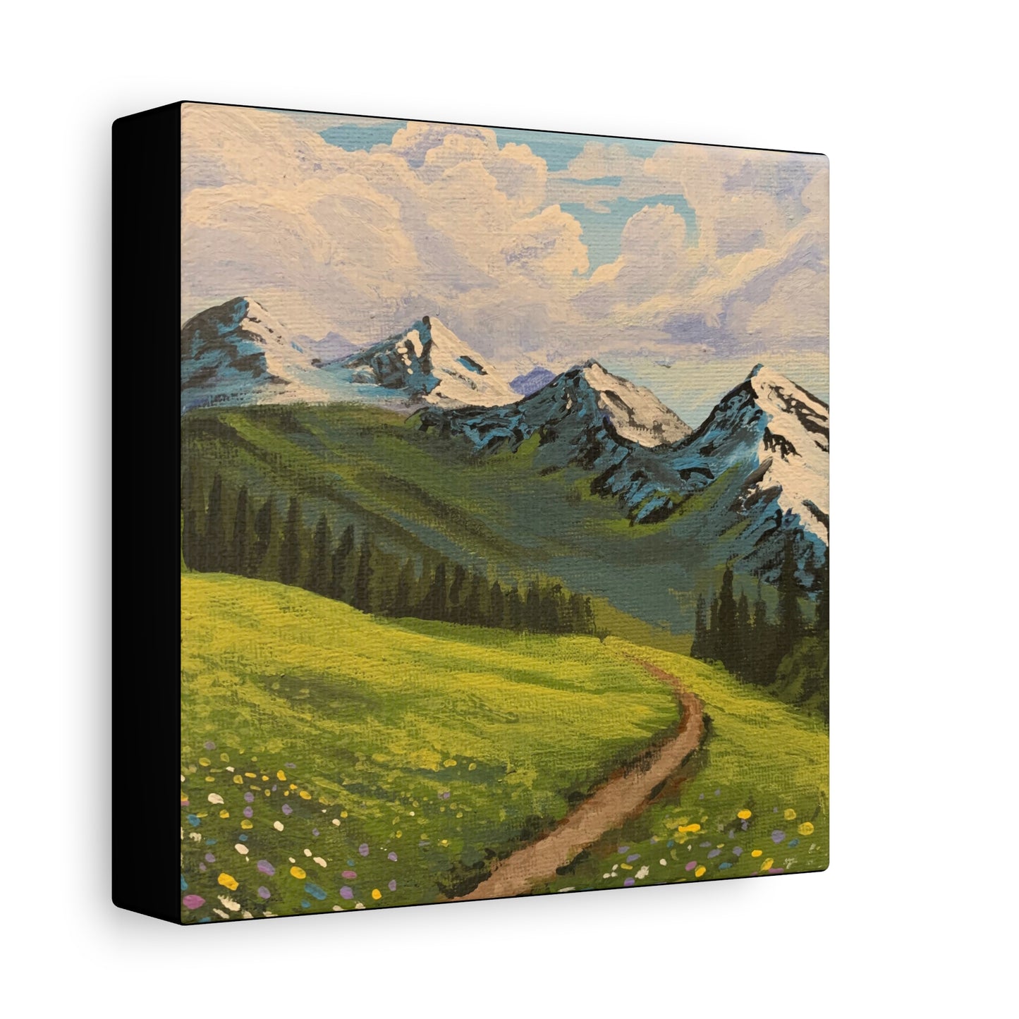 Rockie Mountain 6x6 Matte Stretched Canvas Print