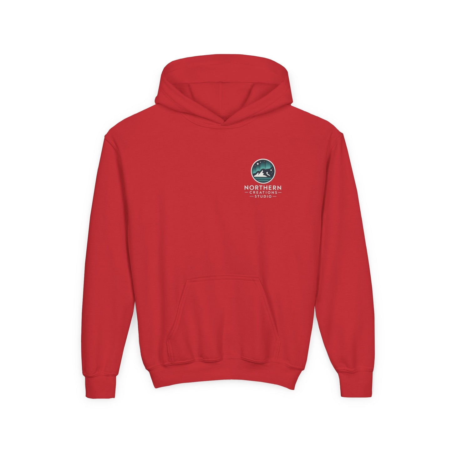 Youth Hoodie — Northern Creations Studio Logo Sweatshirt (Aurora Mountain Design)
