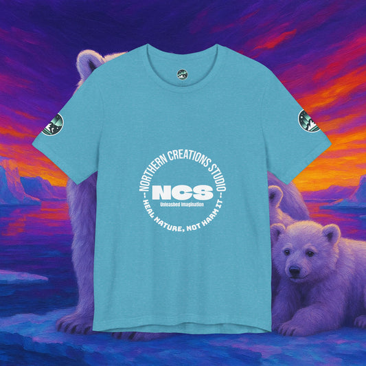 Polar Nature Logo Tee — "Heal. Regenerate. Create." Short Sleeve T-Shirt