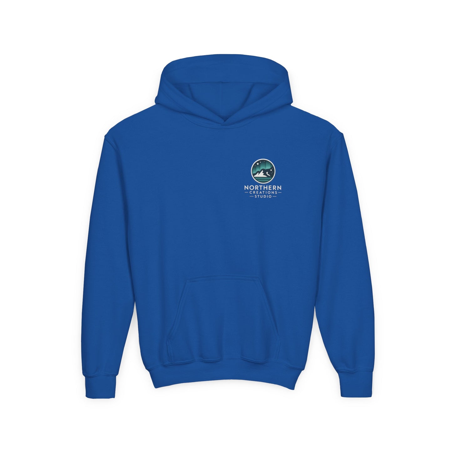 Youth Hoodie — Northern Creations Studio Logo Sweatshirt (Aurora Mountain Design)