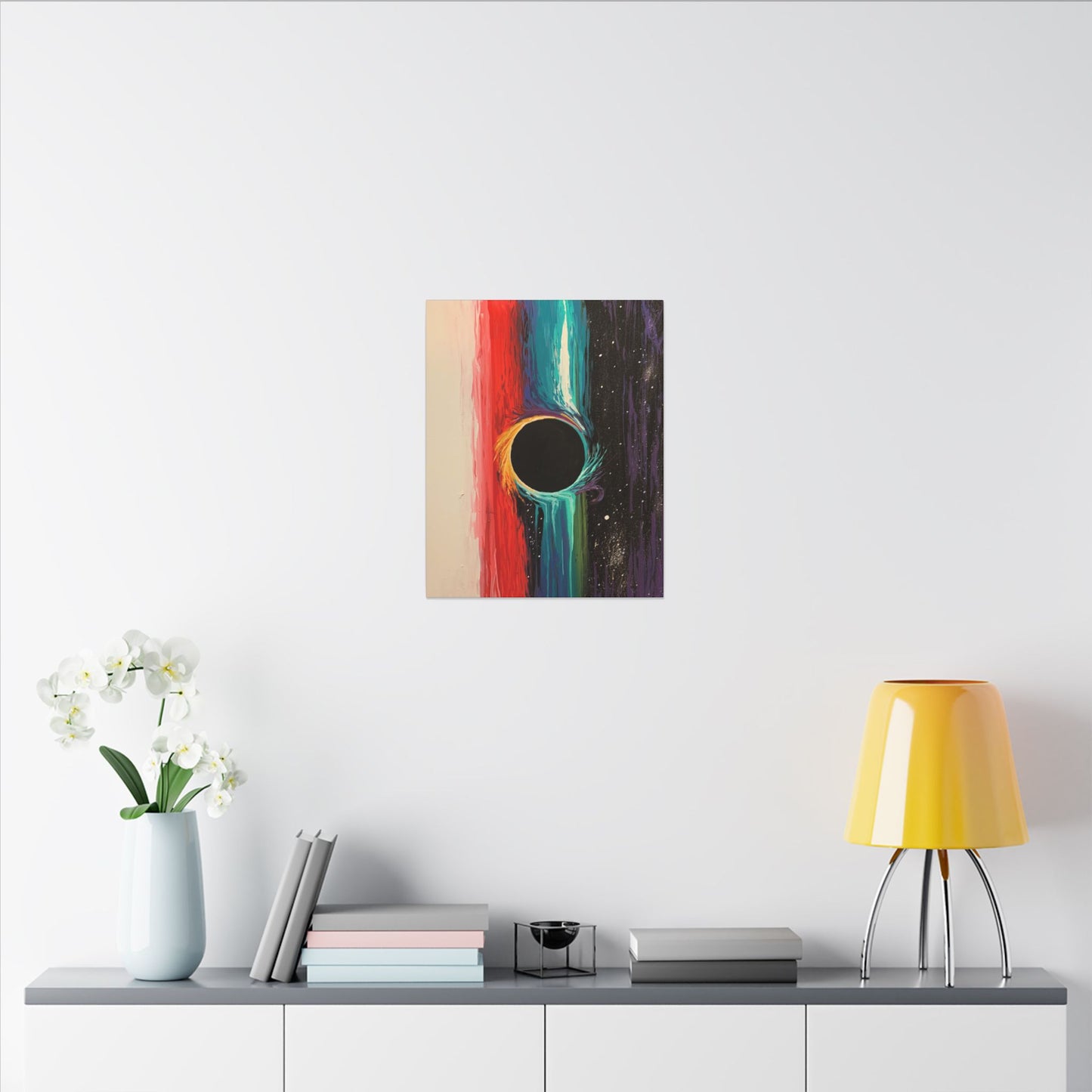 Abstract Eclipse Canvas Print – Colorful Surreal Wall Art