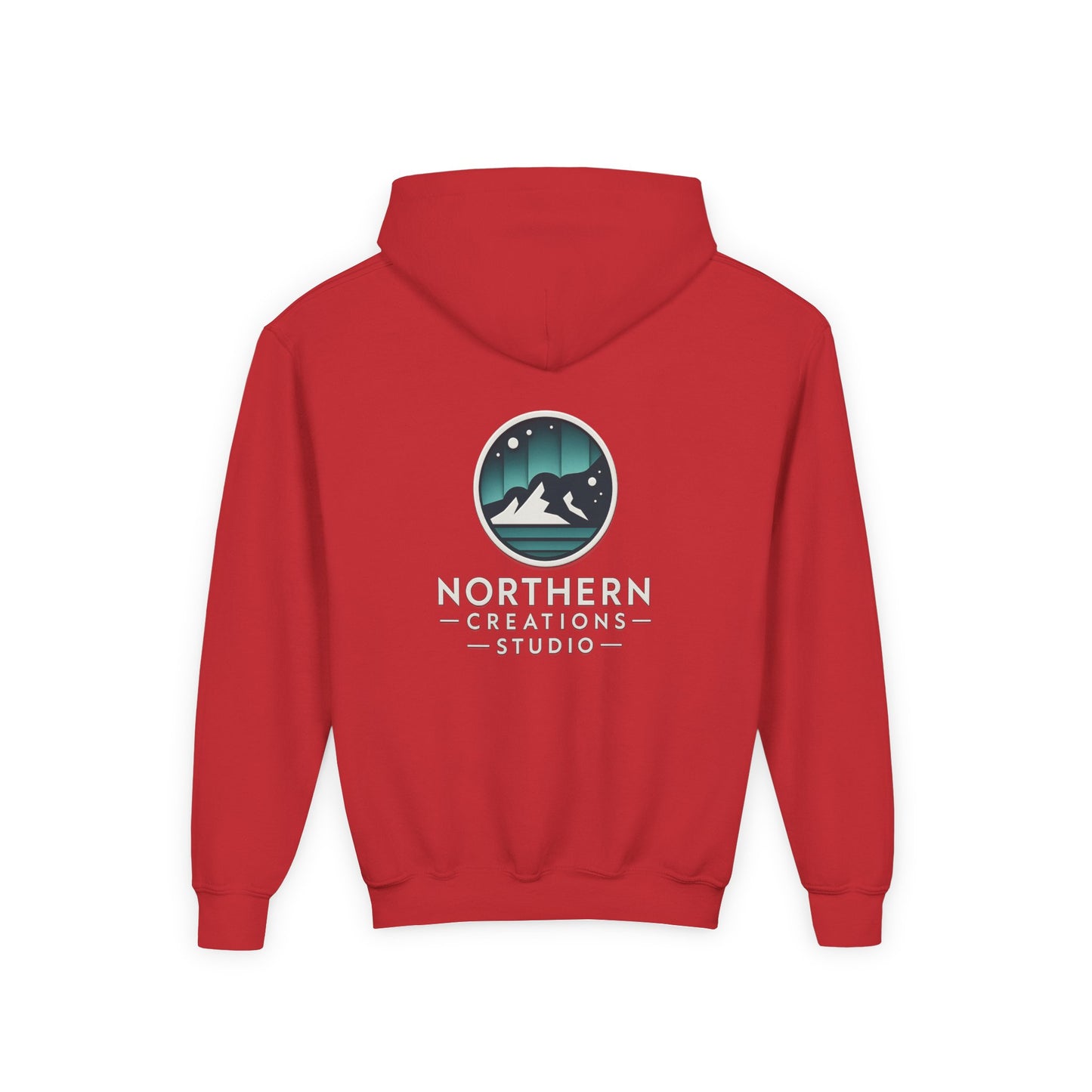 Youth Hoodie — Northern Creations Studio Logo Sweatshirt (Aurora Mountain Design)