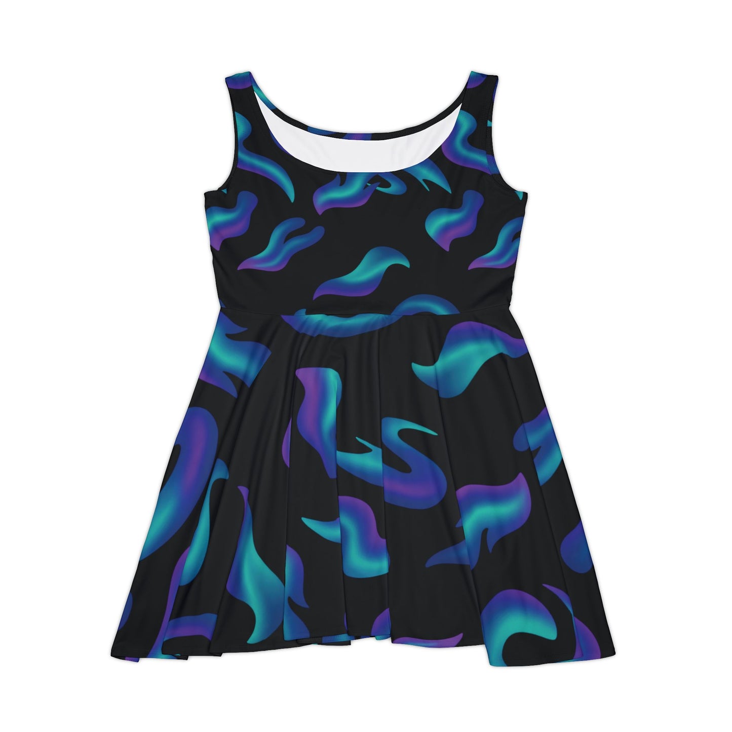 Abstract Northern Lights Skater Dress