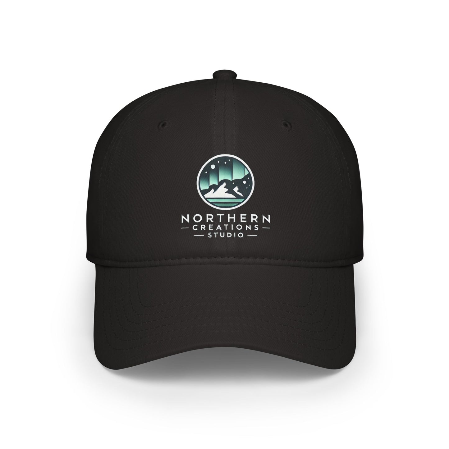 Northern Creations Studio Low-Profile Baseball Cap — Minimal Aurora Logo Hat