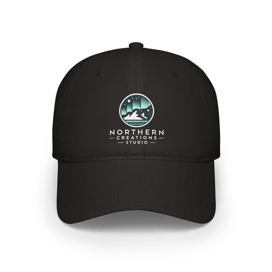 Northern Creations Studio Low-Profile Baseball Cap — Minimal Aurora Logo Hat