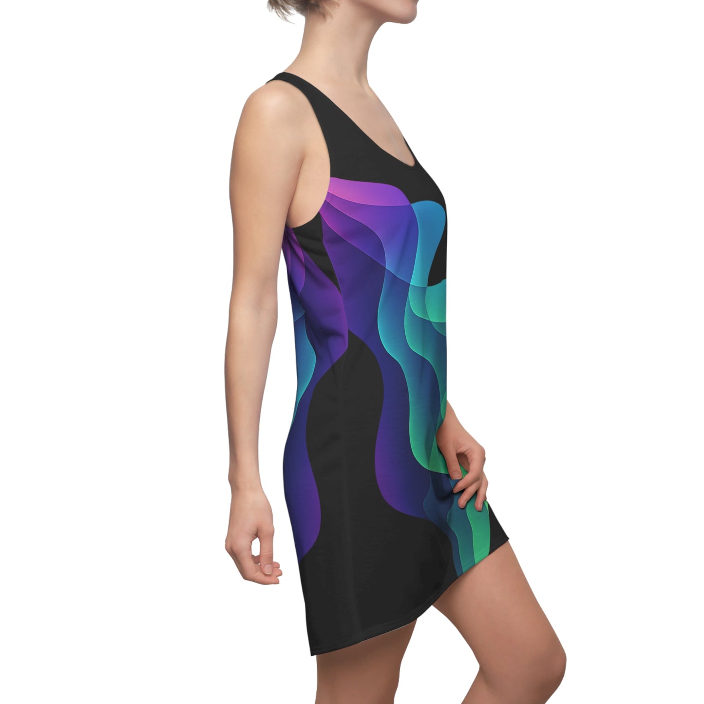 Northern Lights - Women's Cut & Sew Racerback Dress (AOP)