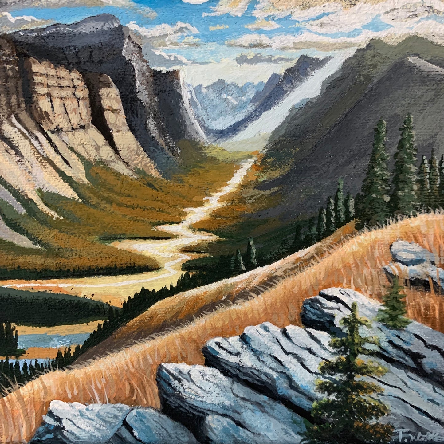 "Majestic Mountain Valley"